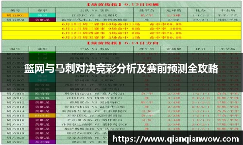 篮网与马刺对决竞彩分析及赛前预测全攻略